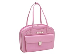 Lyndon Leather Ladies Briefcase - Pink