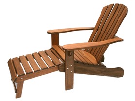 Outdoor Interiors Adirondack Chair w/ Built-in Ottoman