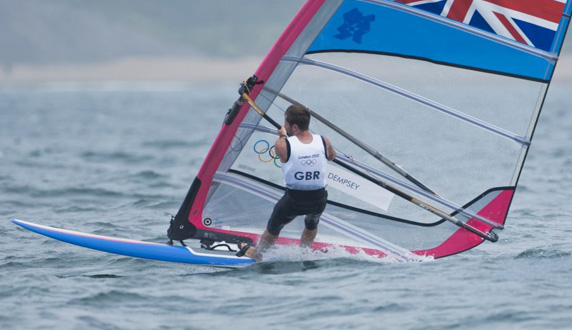 Nick Dempsey RS:X Windsurfer for British Olympic Sailing Team