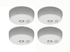 Mr. Beams All-Weather Motion LED Ceiling Light, 4PK