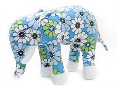 Ellis the Elephant- Blue Flower Shower