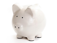 Ceramic Piggy Bank - White