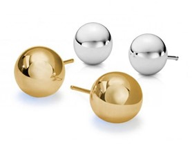 14K Solid Gold Ball Studs (3mm-8mm)