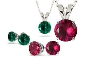 Gemstone Pendant & Earring Sets