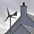 Small wind generator on a new house, Wolfhill, Tayside and Clackmannanshire Area. Lorne Gill/SNH For information on reproduction rights contact the Scottish Natural Heritage Image Library on Tel. 01738 444177 or www.snh.org.uk