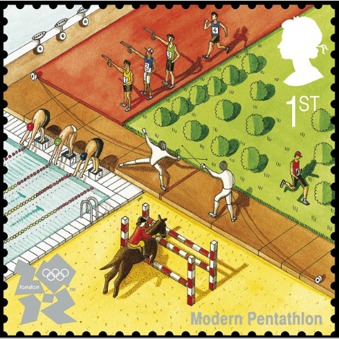 Modern Pentathlon Stamp for London 2012