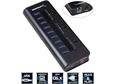 High Speed 10 Port USB 3.0 HUB + 5V 2.1A Smart Charging Port with 3 Power Switches LED… for $35.00 + free shipping