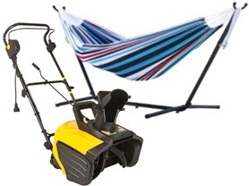 Snow v. Sun: Snow Thrower & Hammocks