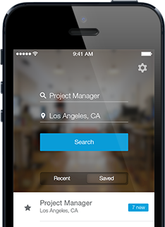 iPhone displaying the LinkedIn Job Search app.