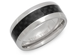 Men's Black Titanium Ring