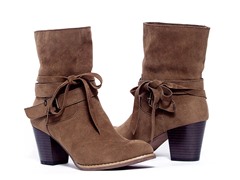 Robyn Tie Chunky Sole Boot, Brown