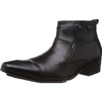 Lee Cooper Men's Black Leather Boots - 8 UK