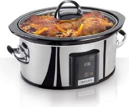 Crock-Pot SCVT650-PS 6-1/2-Quart Programmable Touchscreen Slow Cooker, Stainless Steel