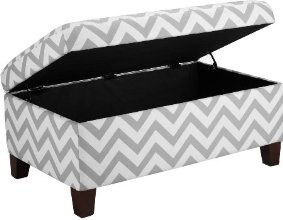 Dorel Asia Chevron Storage Ottoman