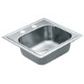 Moen G2245622 2200 Series 22-Gauge Single Bowl Drop In Sink, Stainless Steel