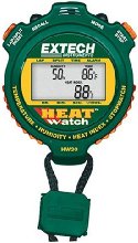 Extech HW30 Combination Humidity, Heat Index, and Temperature Meter; Stopwatch, Time Clock, and Calendar