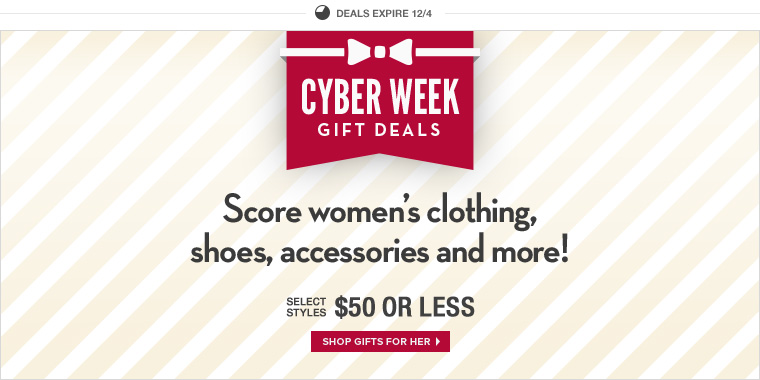 CYBER WEEK: Women's Giftables under $50