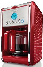 BELLA 13839 Dots Collection 12-Cup Programmable Coffee Maker, Red