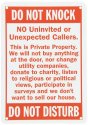 SmartSign Plastic Sign, Legend "Do Not Knock - Do Not Disturb", 10" high x 7" wide, Red on White