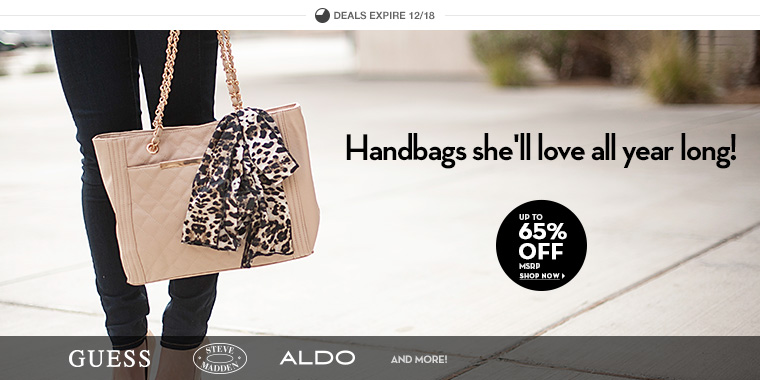 12/18 - Handbags for Her: GUESS & Aldo, etc