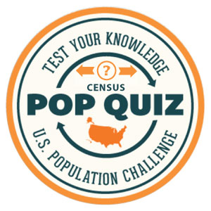 Screenshot of the Census PoP Quiz application