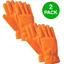 2 Pack: Orange Fleece Safety Gloves