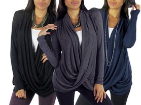 Free to Live 3-Pk Criss Cross Cardigan