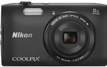 Nikon COOLPIX S3600 20.1 MP Digital Camera with 8x Zoom NIKKOR Lens and 720p HD Video (Black)