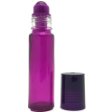 6 Pack - Roll on Glass Bottle - 10ml 1/3oz Size for Essential Oil - Empty Aromatherapy Perfume Bottles - Refillable Slim with Cap