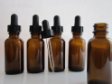 1oz Amber Glass Bottles for Essential Oils with Glass Eye Dropper - Pack of 6