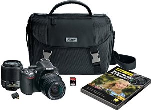 Nikon D5200 Digital SLR with 18-55mm & 55-200mm Non-VR Lenses (Black)