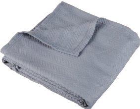 Pinzon Signature Zero-Twist 100-Percent Egyptian Cotton Blanket, Full/Queen, Grey