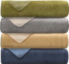 Lacozee - Cotton Blend Reversible Blanket, Variety of Colors