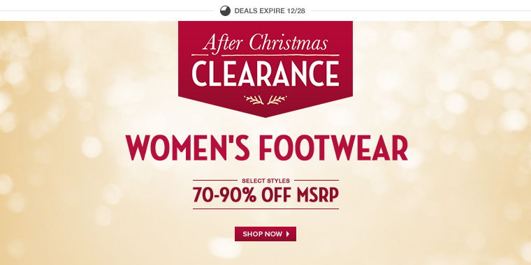 12/26 - Women's Clearance Footwear