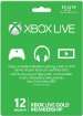 Microsoft Xbox LIVE 12 Month Gold Card