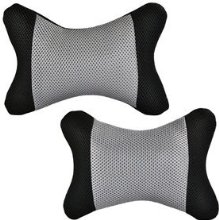 Cosmos  Gray 2PCS Mesh Dog Bone Shape Car Neck Pillow/cushion with Cosmos Fastening Strap