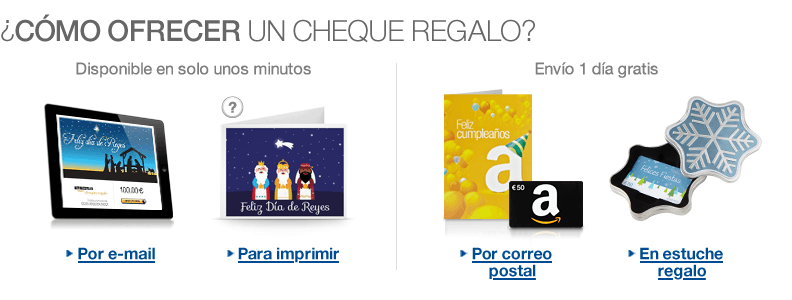 Chèques regalo Amazon.es