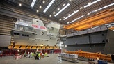 Forward Island of HMS Queen Elizabeth ahead of departure to Rosyth