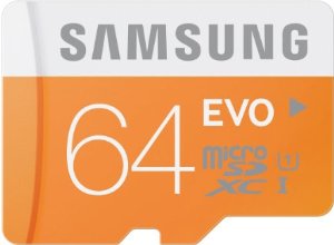 Samsung 64GB EVO Class 10 Micro SDXC up to 48MB/s with Adapter (MB-MP64DA/AM)