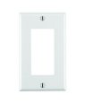 Leviton 80401-W 1-Gang Decora/GFCI Device Decora Wallplate, Standard Size, Thermoset, Device Mount, White