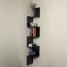 Large Corner Wall Mount Shelf-Black Laminate