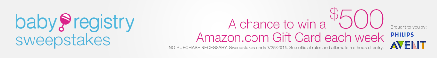 2014 Amazon Baby Registry Sweepstakes Brought to You by AVENT