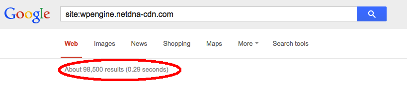 wpengine cdn google results
