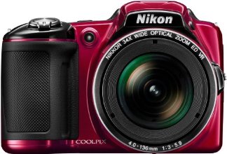 Nikon Coolpix L830 Digitalkamera (16 Megapixel, 34-fach opt. Zoom, 7,6 cm (3 Zoll) RGBW-LCD-Display, bildstabilisiert, Dynamic-Fine-Zoom, Full-HD) rot