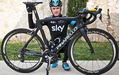 CHRIS FROOME WITH PINARELLO DOGMA F8