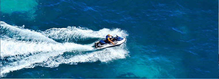 aerial view of jetski