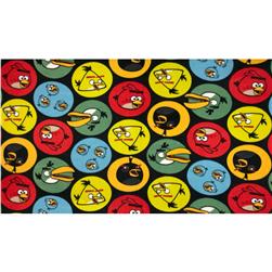 Angry Birds Fleece Circles Black