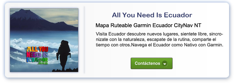 mapa all You need is ecuador gps garmin