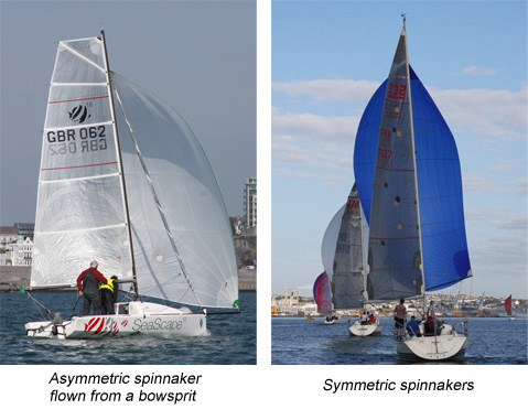 Types of spinnaker