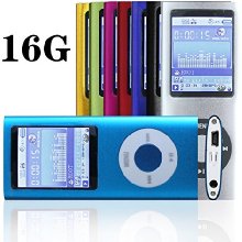 G.G.Martinsen 16 GB Slim 1.78" LCD Mp3 Mp4 Player Media/Music/Audio Player with accessories-Blue Color